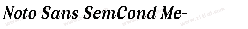 Noto Sans SemCond Me字体转换